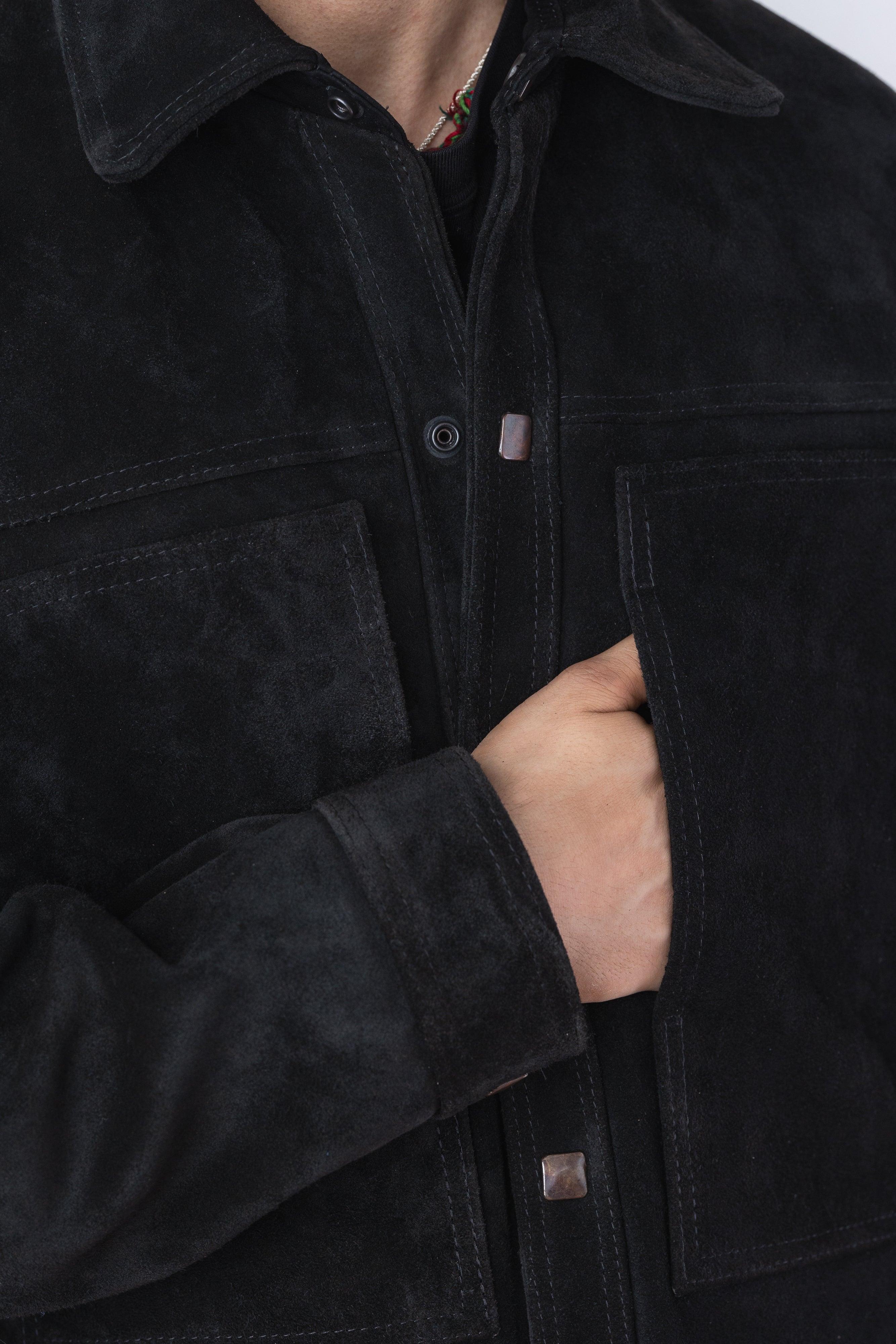 Marine Oiled Suede Car Coat FAIZ T.S.