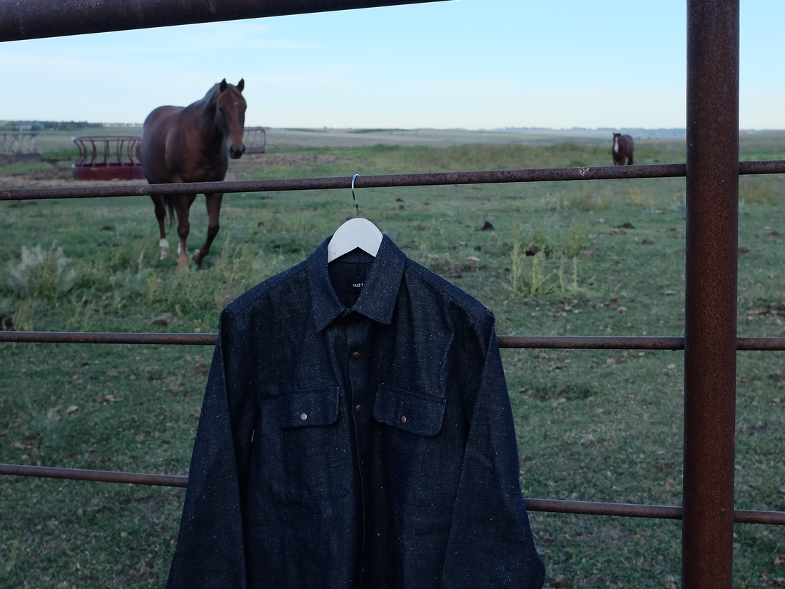 Japanese Denim Shirting Sewn in the Canadian West