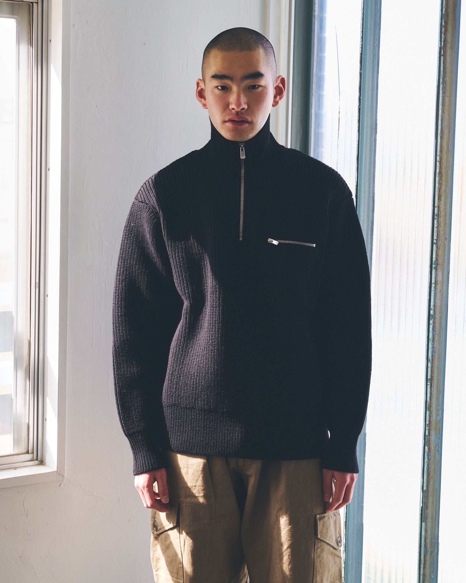 Balancer Half Zip Merino Wool Sweater FAIZ T.S. CO.