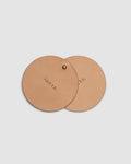 Giboshi Brass & Leather Cowhide Coasters FAIZ T.S. CO.