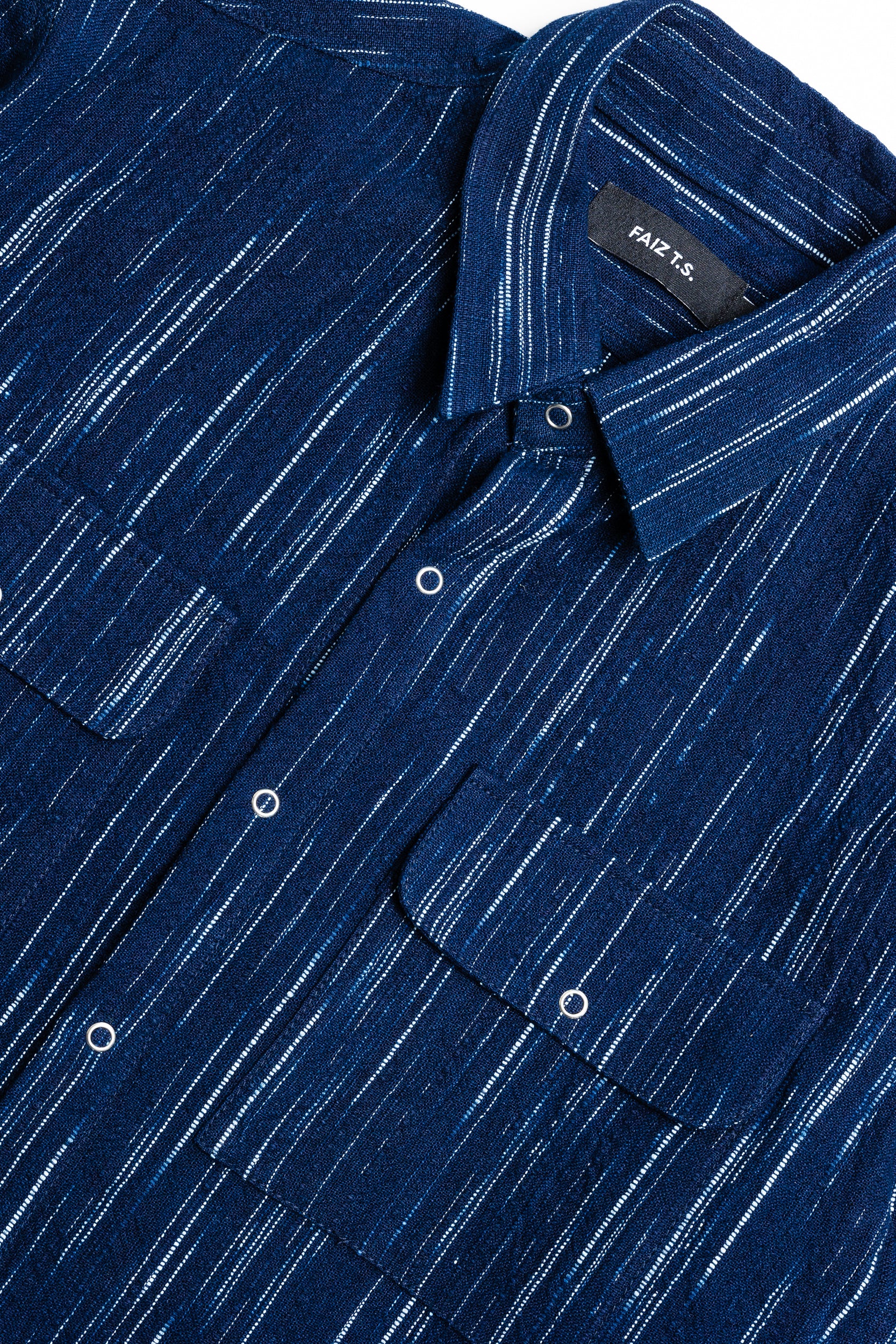 Hakeme Snap Indigo Shirt FAIZ T.S.