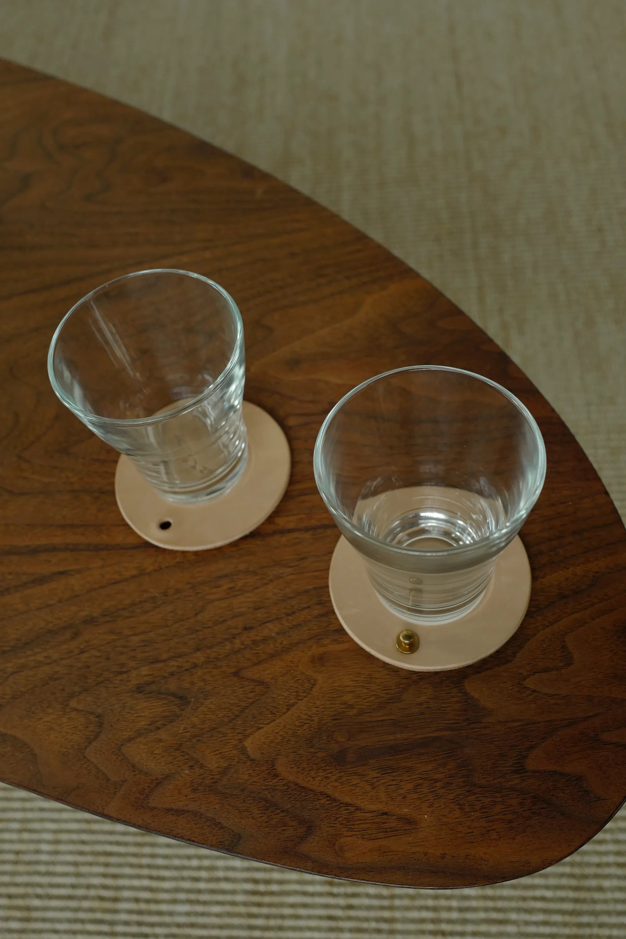 Nomu Stacked Leather Cowhide Coasters FAIZ T.S. CO.