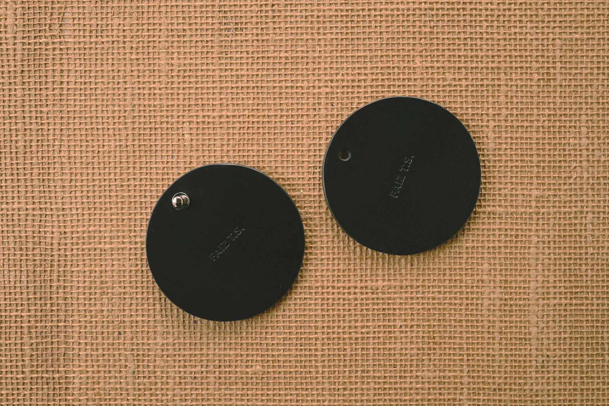 Nickel & Leather Cowhide Coasters FAIZ T.S. CO.