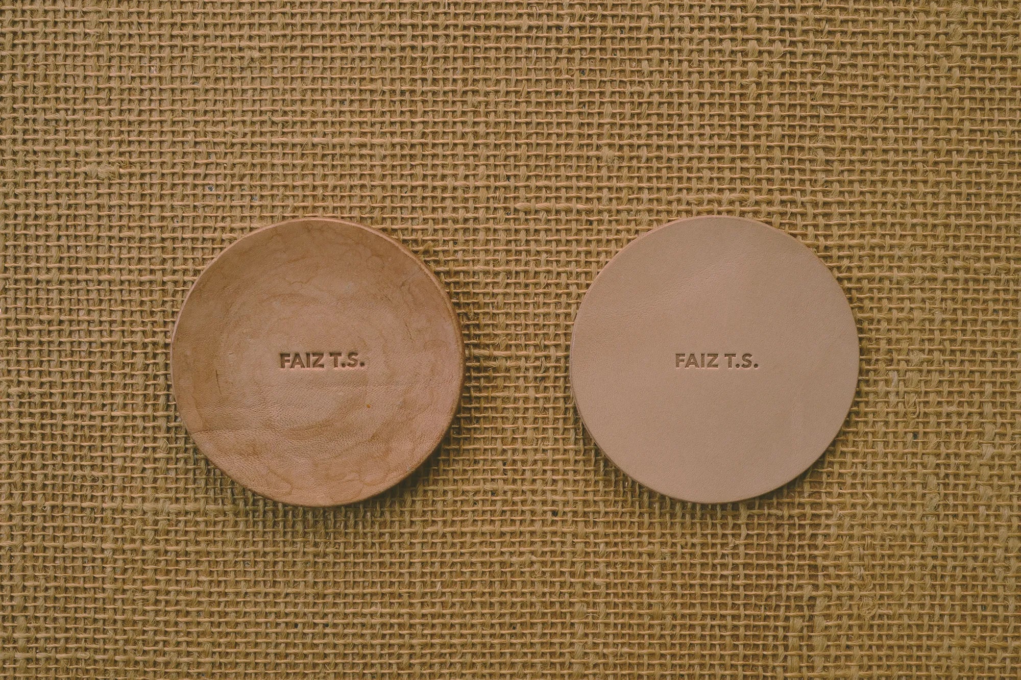 Standard Leather Cowhide Coasters FAIZ T.S. CO.