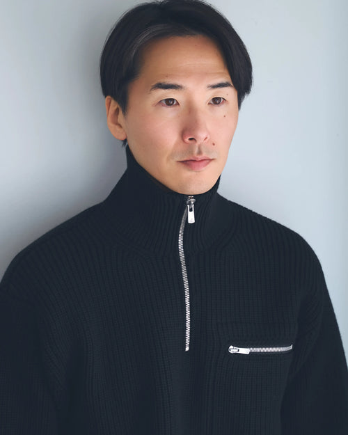 Balancer Half Zip Merino Wool Sweater FAIZ T.S. CO.