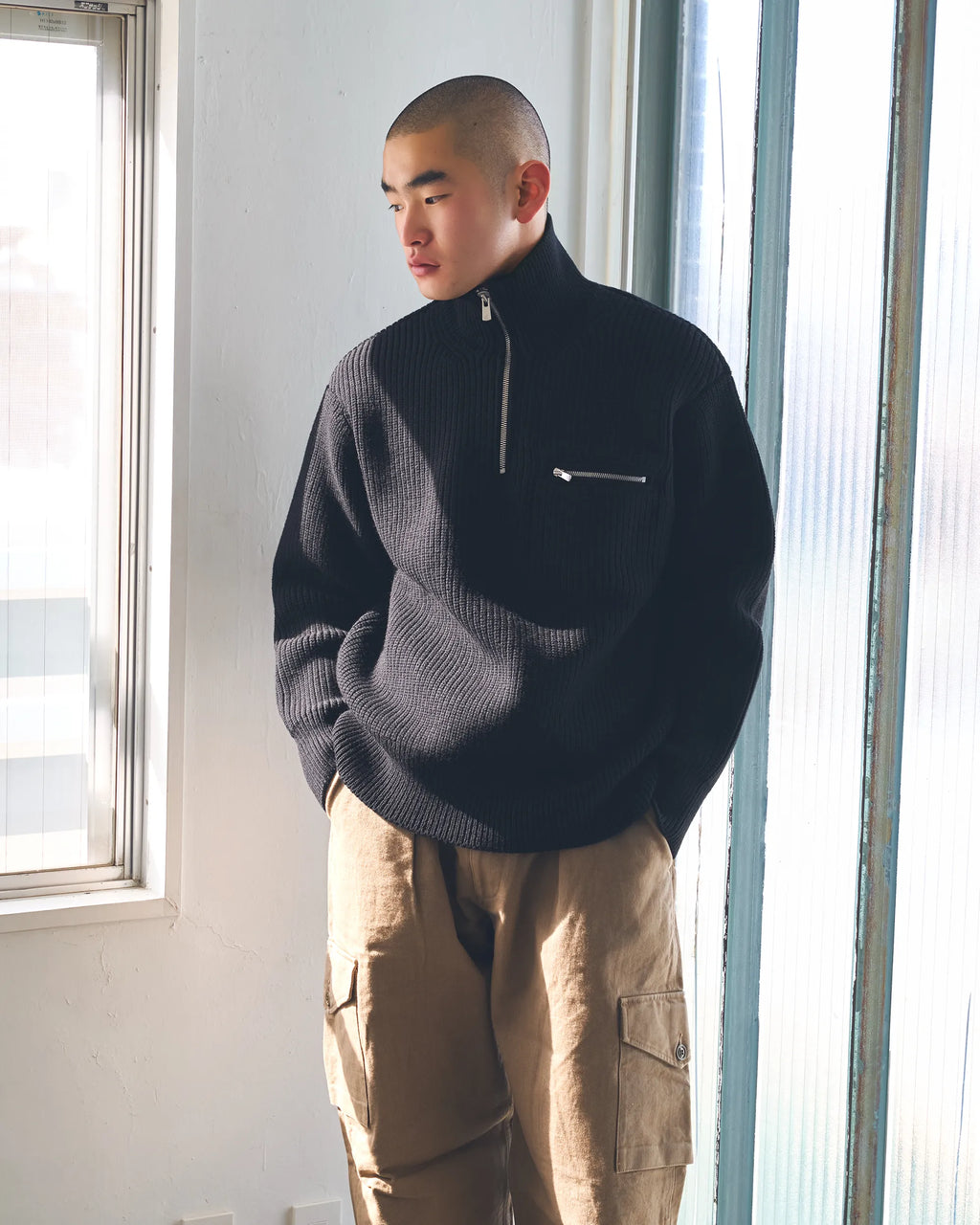 Balancer Half Zip Merino Wool Sweater FAIZ T.S. CO.