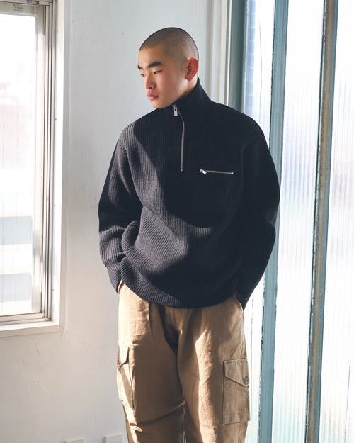 Balancer Half Zip Merino Wool Sweater FAIZ T.S. CO.