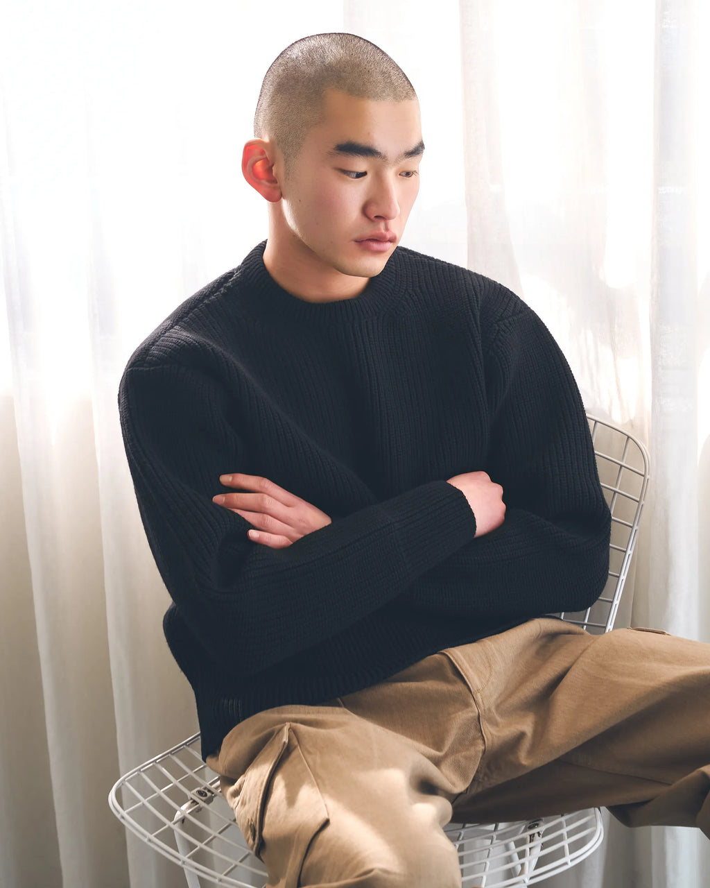Crew Merino Wool Sweater FAIZ T.S. CO.