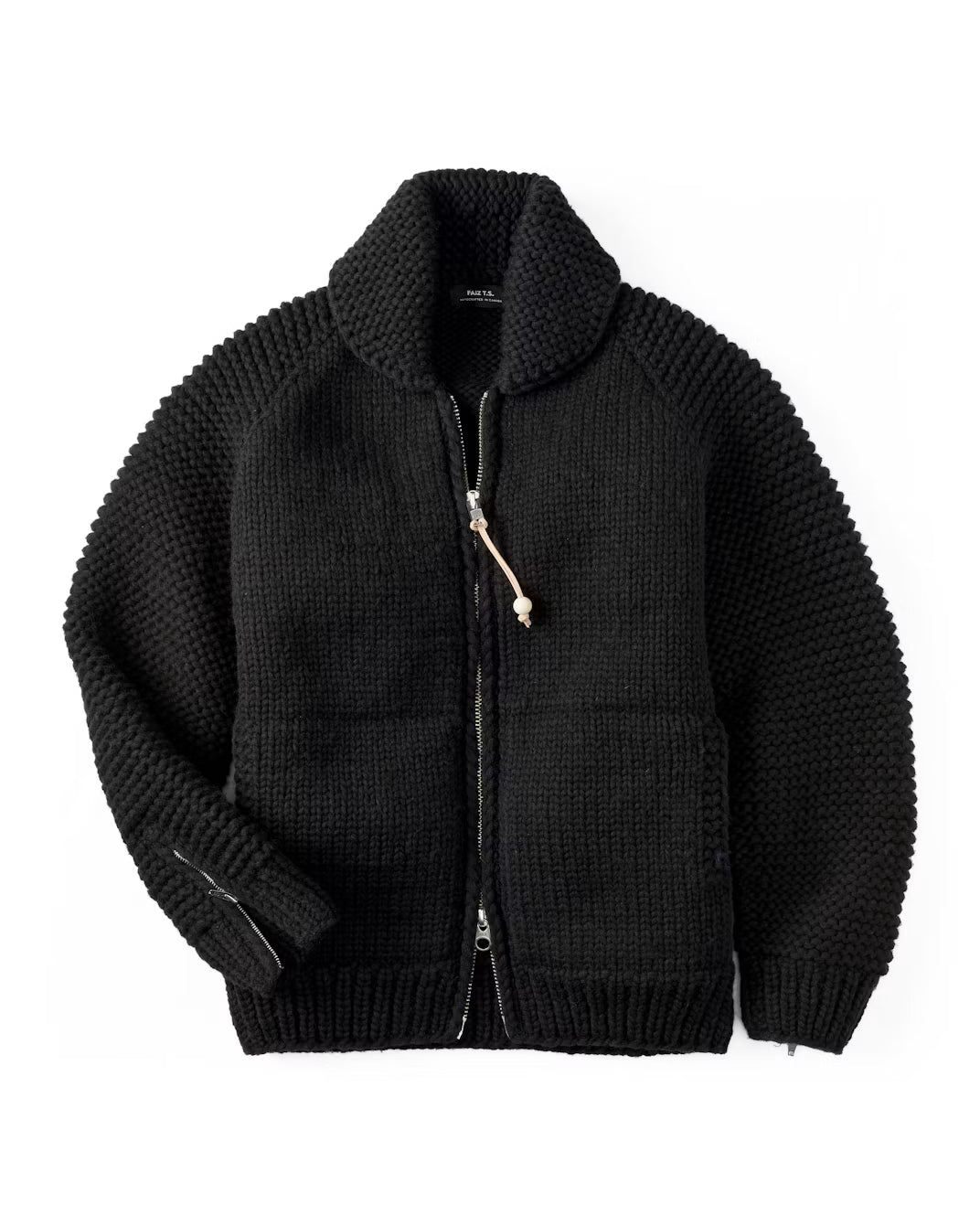 Moto Café Handknit Virgin Wool Sweater FAIZ T.S. CO.