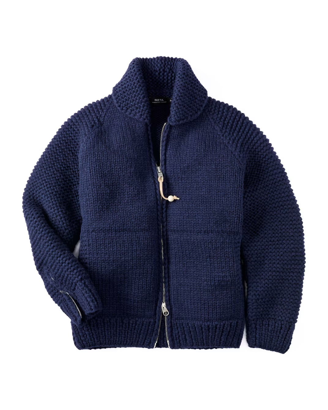 Moto Café Handknit Virgin Wool Sweater FAIZ T.S. CO.